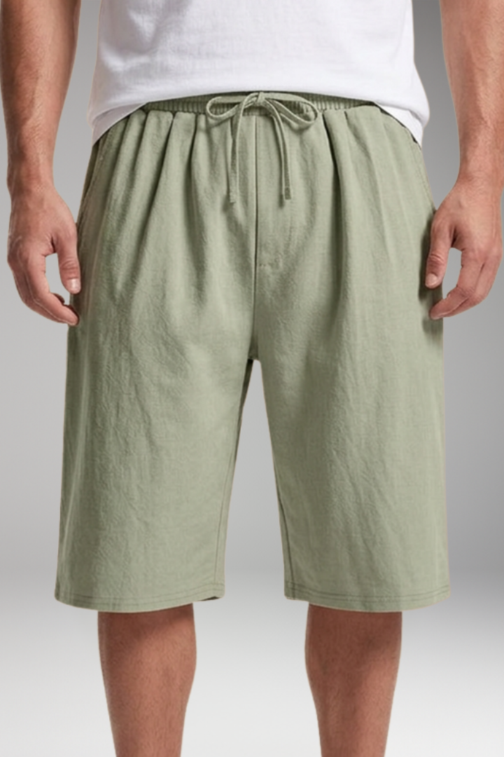 Men's Shorts with Side Pockets and Plain Surface