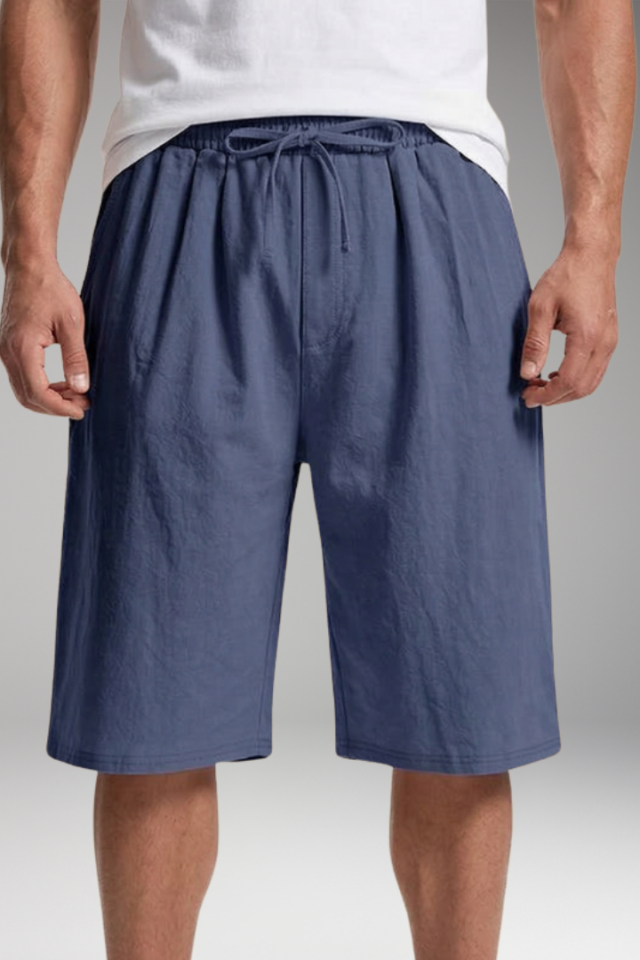 Men's Shorts with Side Pockets and Plain Surface