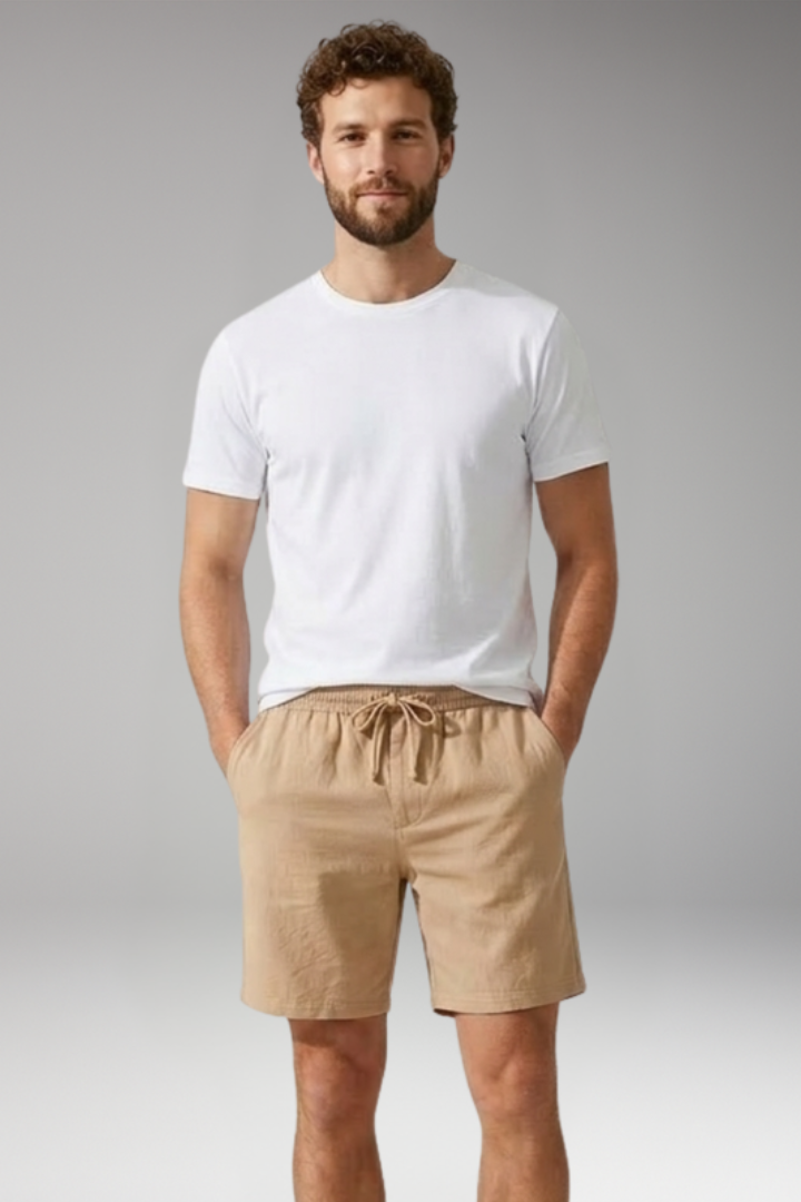 Men's Shorts with Side Pockets and Plain Surface