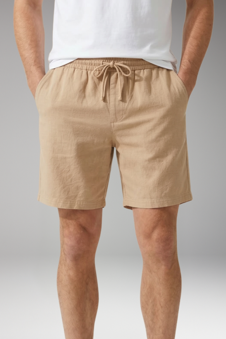 Men's Shorts with Side Pockets and Plain Surface