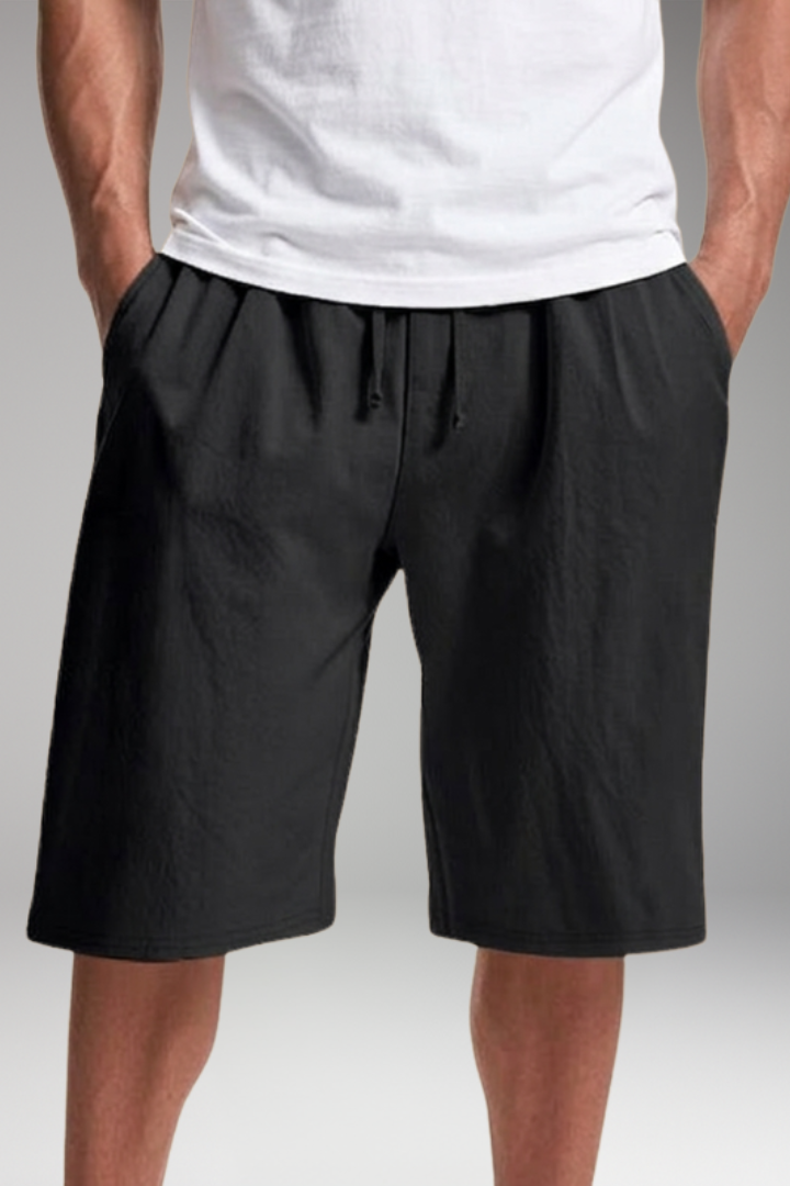 Men's Shorts with Side Pockets and Plain Surface