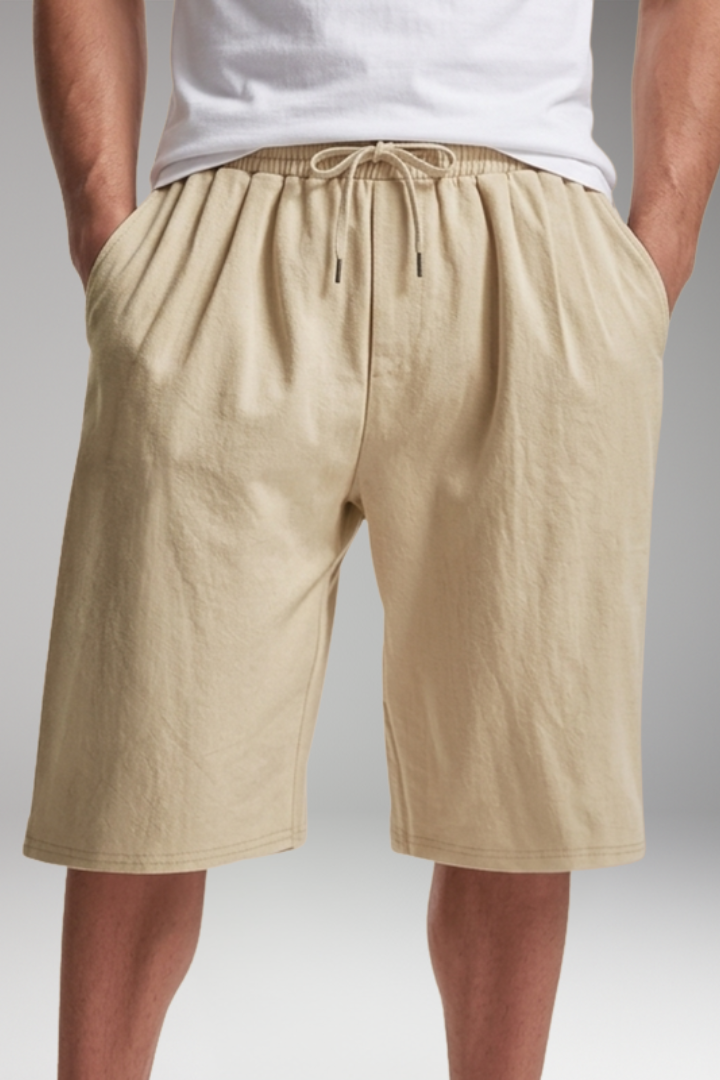 Men's Shorts with Side Pockets and Plain Surface