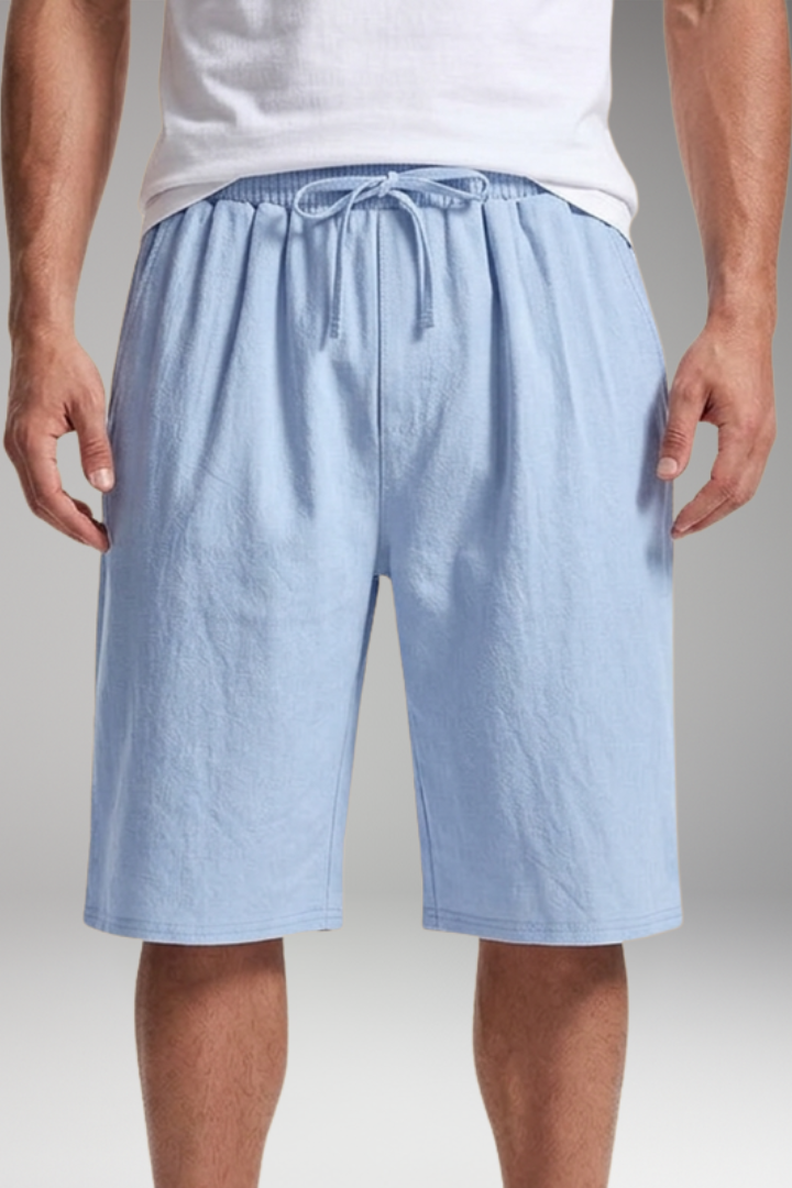 Men's Shorts with Side Pockets and Plain Surface