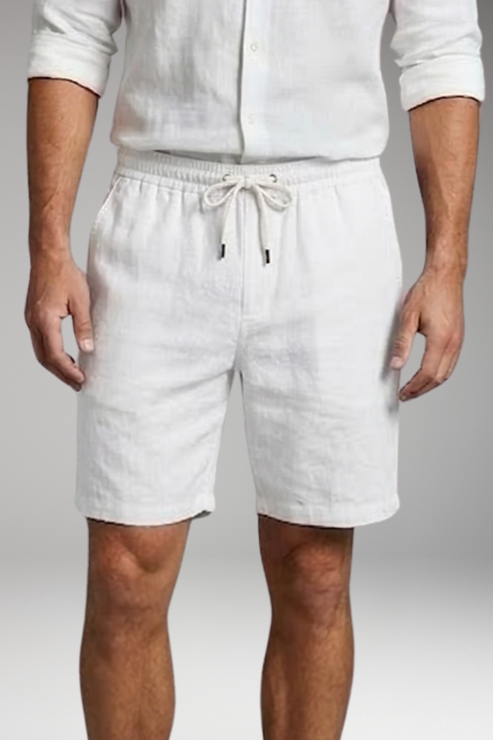 Men's Shorts with Side Pockets and Straight Hem