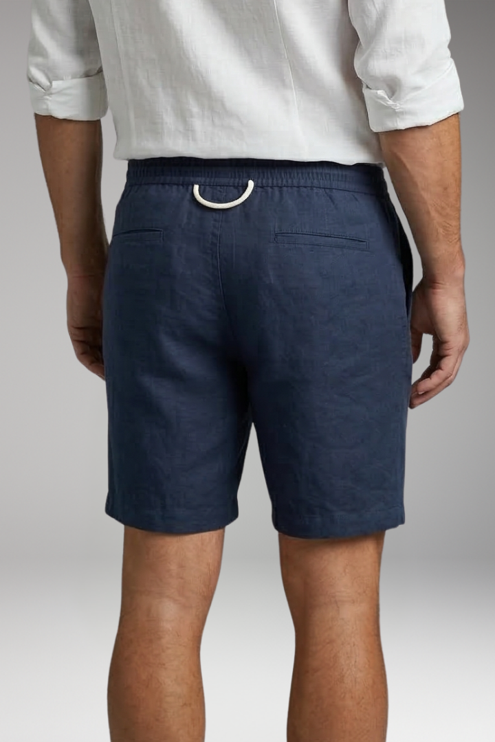 Men's Shorts with Side Pockets and Straight Hem