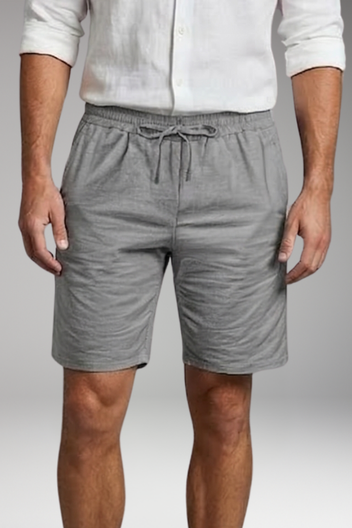 Men's Shorts with Side Pockets and Straight Hem