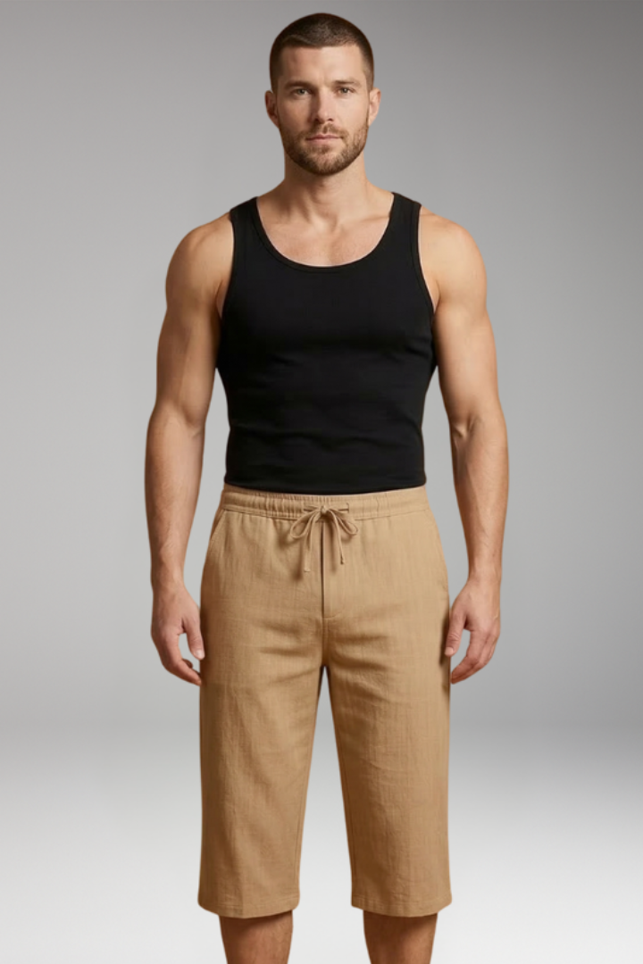 Men's Sports Shorts with Drawstring Waist and Side Pockets