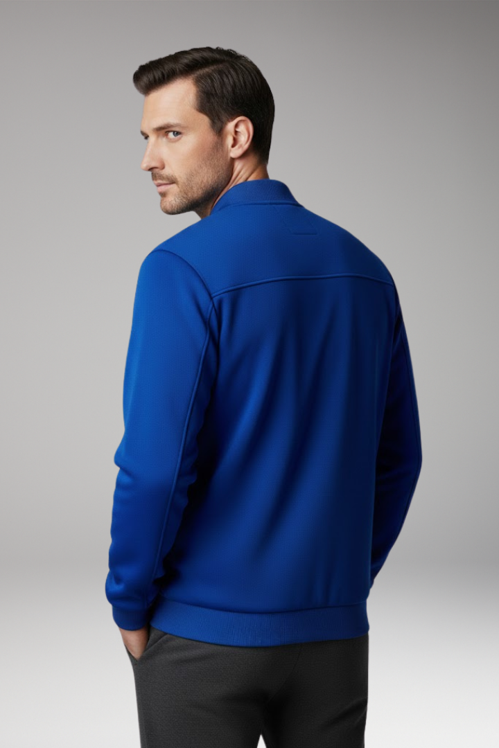 Men’s Sporty Bomber Jacket with Front Fastening and Side Pockets