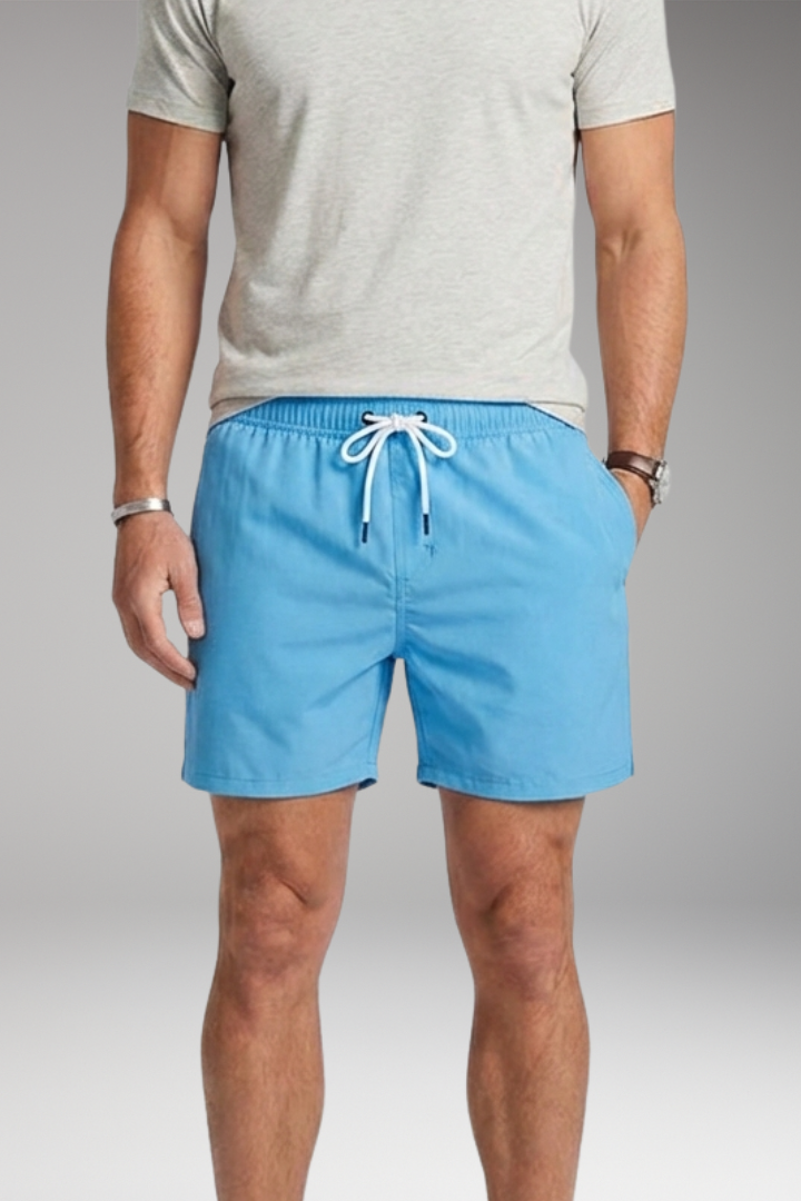Men’s Stretch Shorts with Drawstring Waistband and Side Pockets