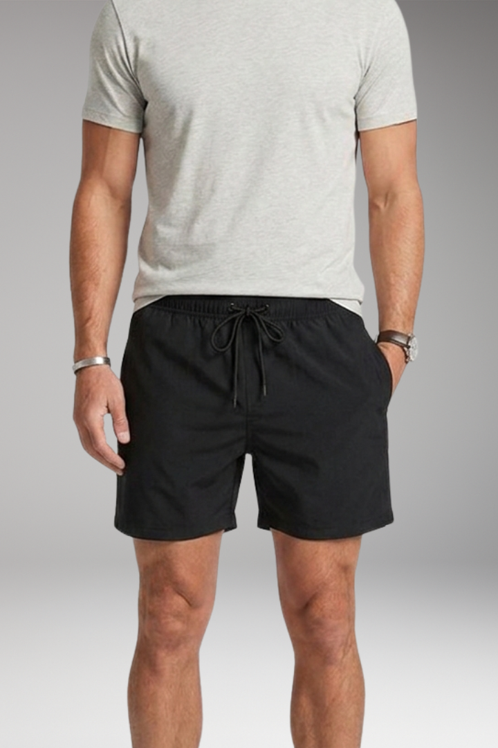Men’s Stretch Shorts with Drawstring Waistband and Side Pockets