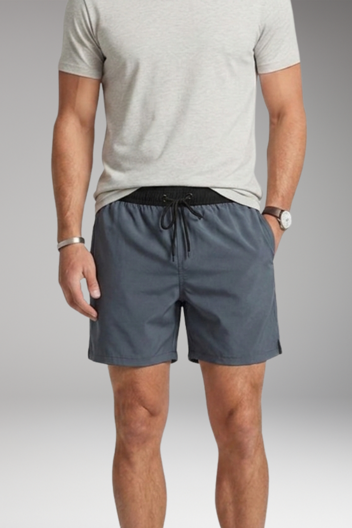 Men’s Stretch Shorts with Drawstring Waistband and Side Pockets