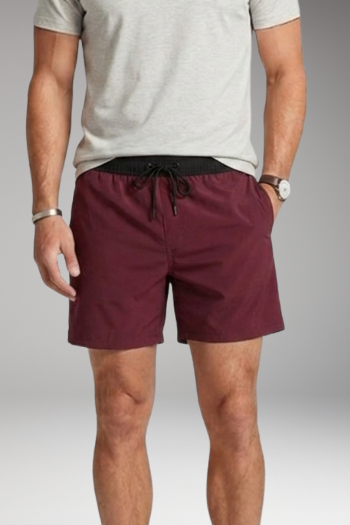 Men’s Stretch Shorts with Drawstring Waistband and Side Pockets