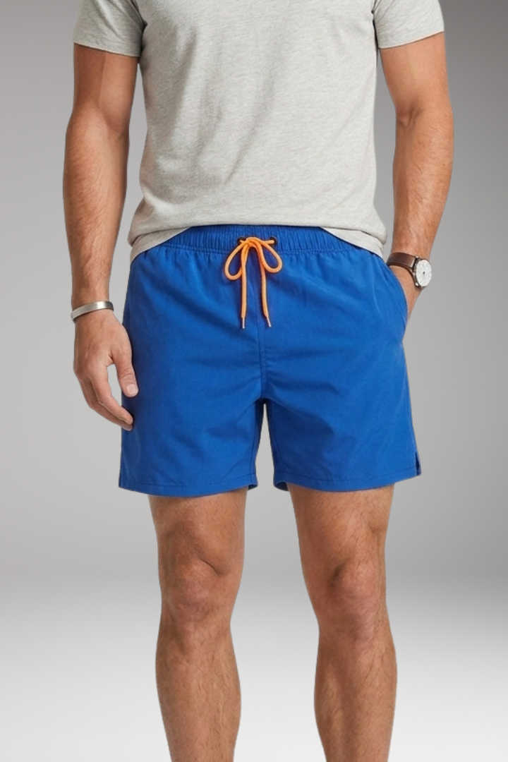 Men’s Stretch Shorts with Drawstring Waistband and Side Pockets