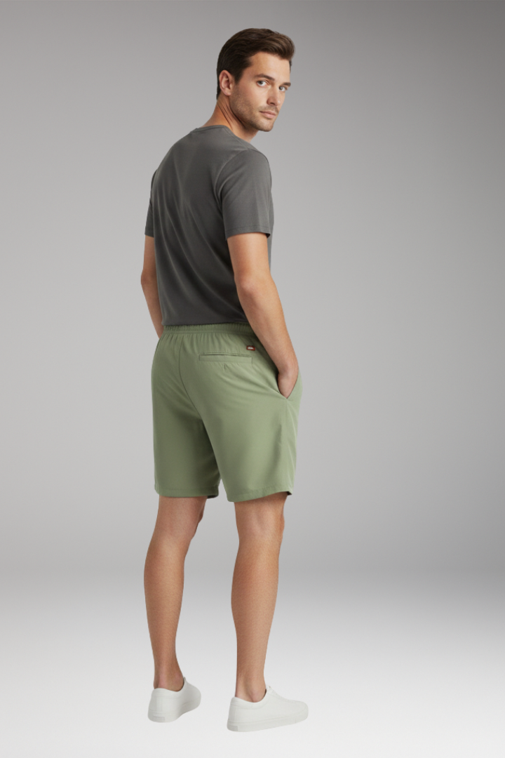 Men’s Stretch Shorts with Elastic Waistband and Drawstring