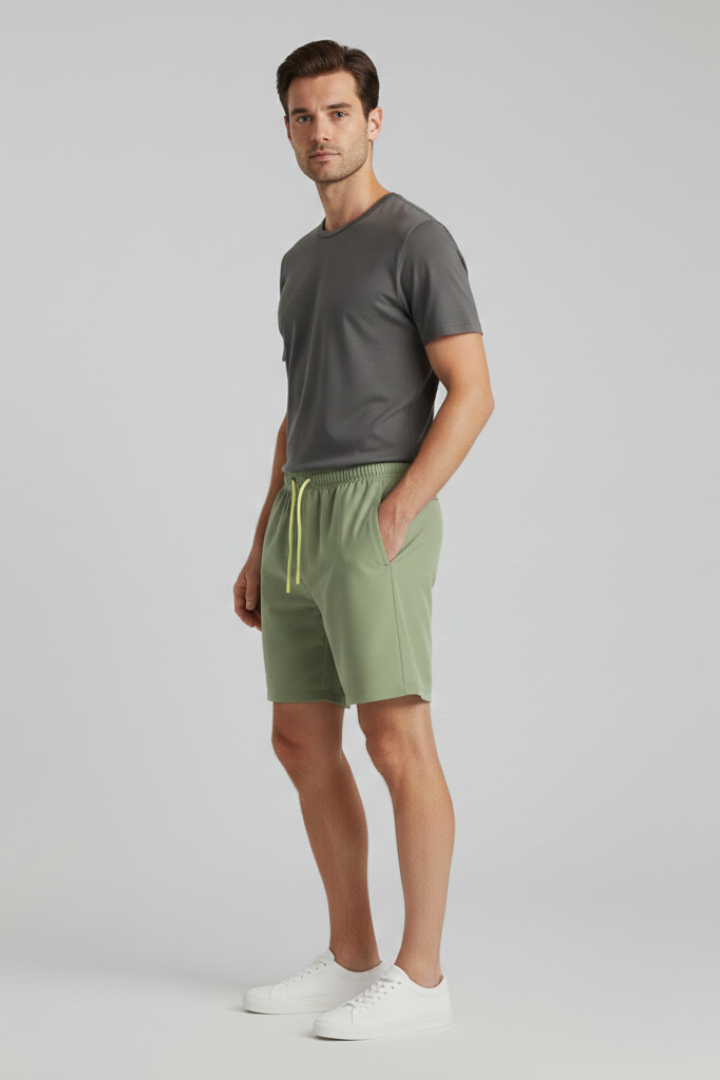 Men’s Stretch Shorts with Elastic Waistband and Drawstring