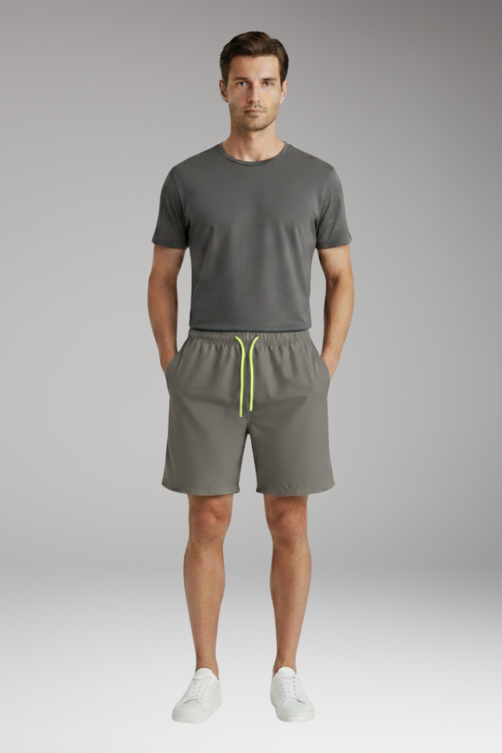 Men’s Stretch Shorts with Elastic Waistband and Drawstring
