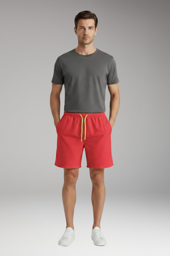 Men’s Stretch Shorts with Elastic Waistband and Drawstring