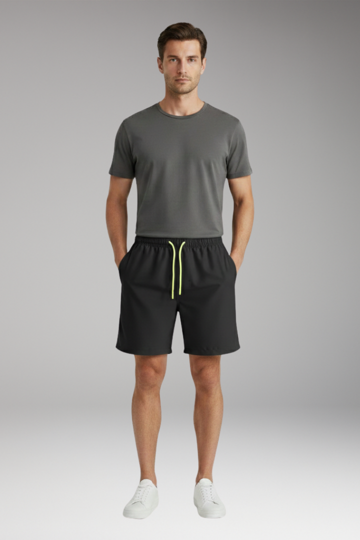Men’s Stretch Shorts with Elastic Waistband and Drawstring