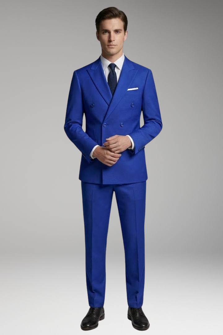 Men's Suit Set with Tailored Blazer and Formal Trousers