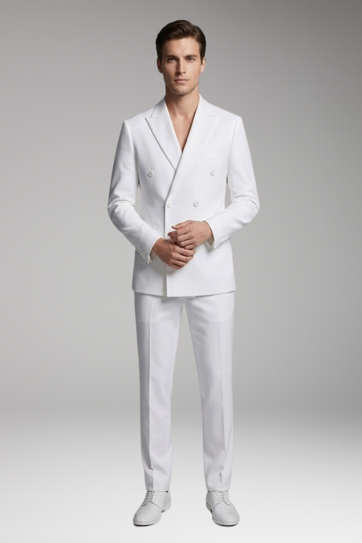 Men's Suit Set with Tailored Blazer and Formal Trousers