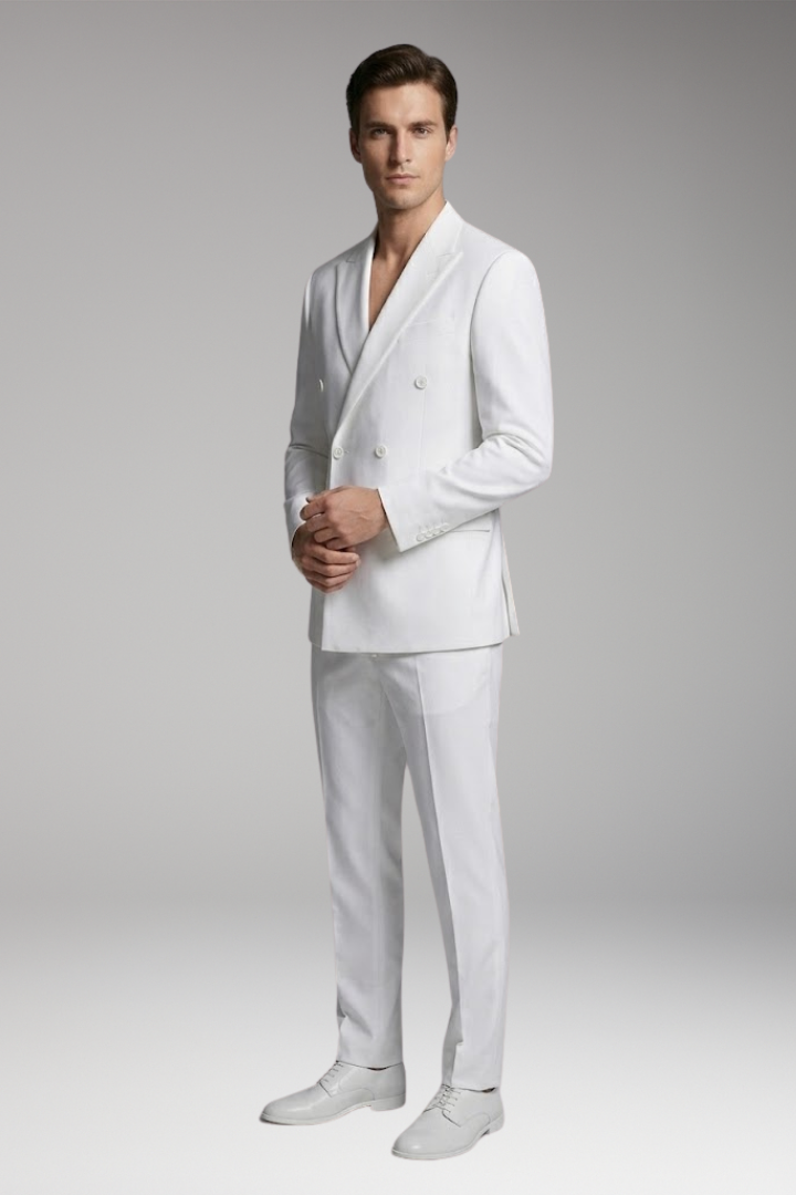 Men's Suit Set with Tailored Blazer and Formal Trousers