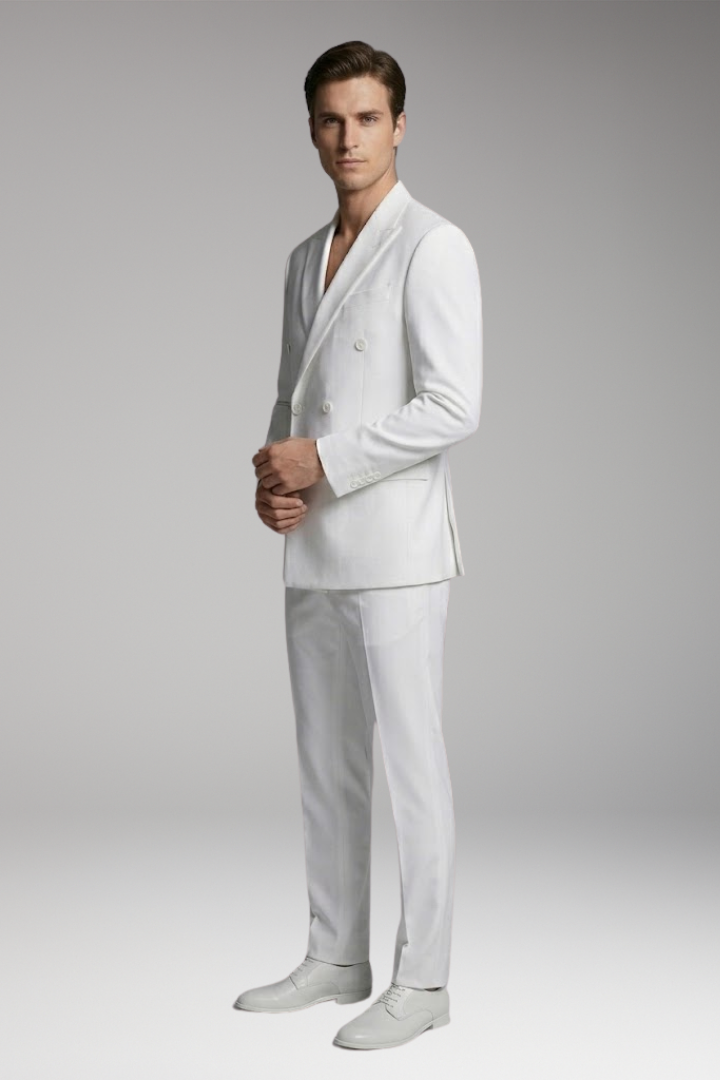 Men's Suit Set with Tailored Blazer and Formal Trousers