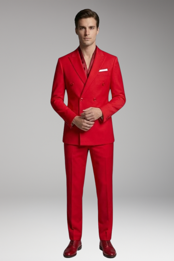 Men's Suit Set with Tailored Blazer and Formal Trousers