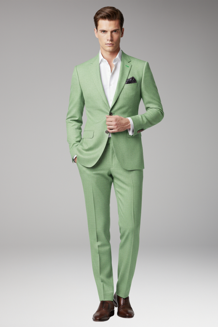 Men’s Suit with Slim Fit and Peak Lapels