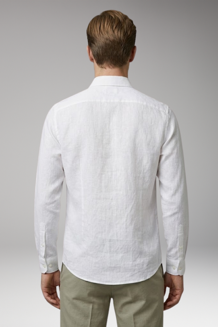 Men's Summer Shirt with Stand-up Collar and Rollable Sleeves