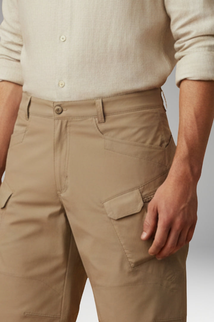 Men's Summer Shorts with Adjustable Waistband and Zippered Pockets