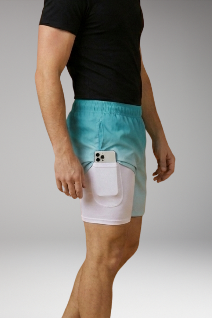 Men’s Summer Shorts with Drawstring Waistband and Vibrant Printed Design