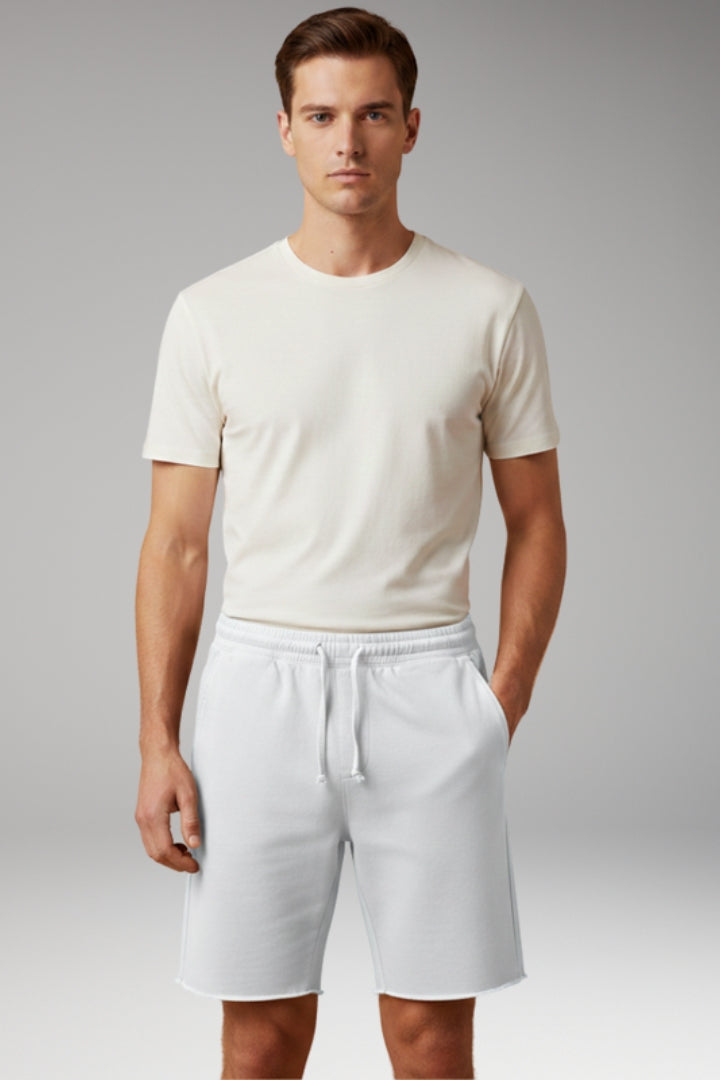 Men's Summer Shorts with Elastic Waistband and Drawstring