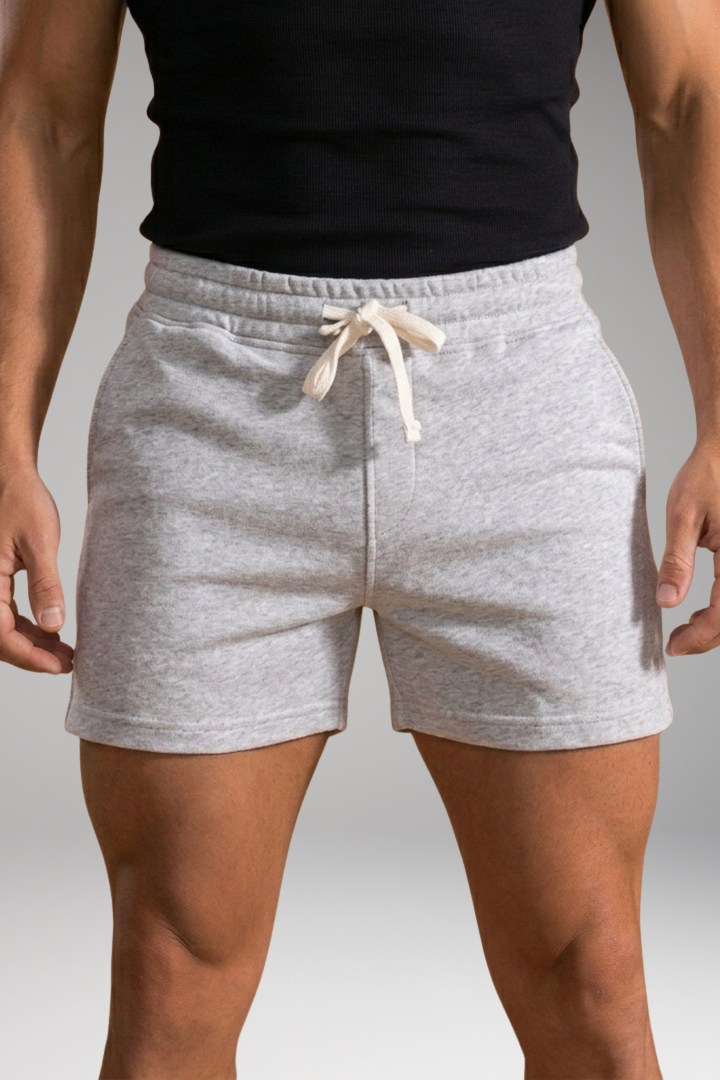 Men's Summer Shorts with Elastic Waistband and Drawstring