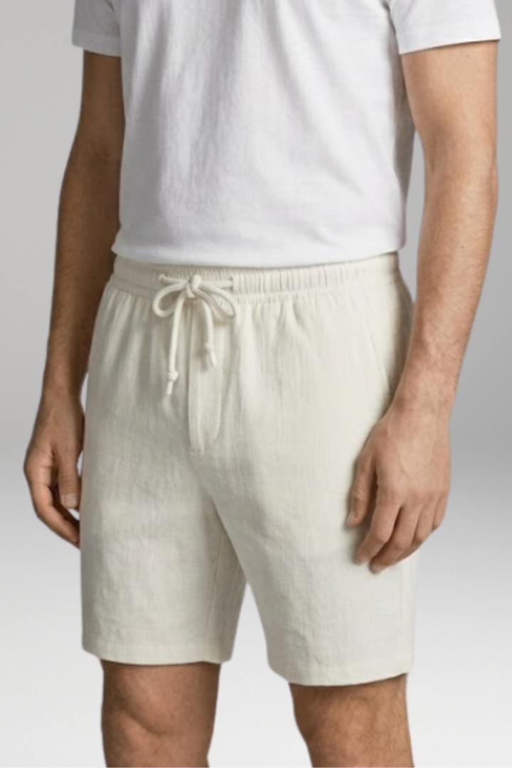 Men's Summer Shorts with Elastic Waistband and Drawstring