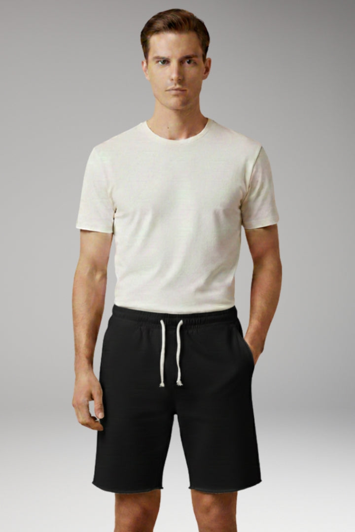 Men's Summer Shorts with Elastic Waistband and Drawstring