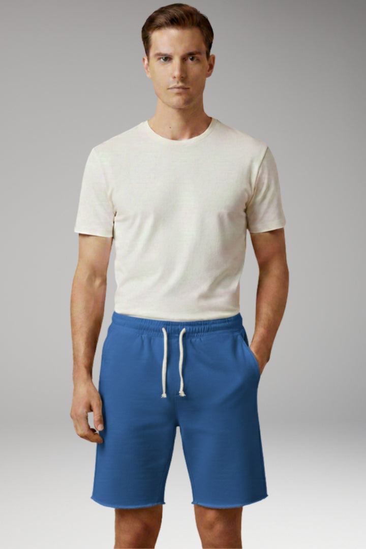 Men's Summer Shorts with Elastic Waistband and Drawstring