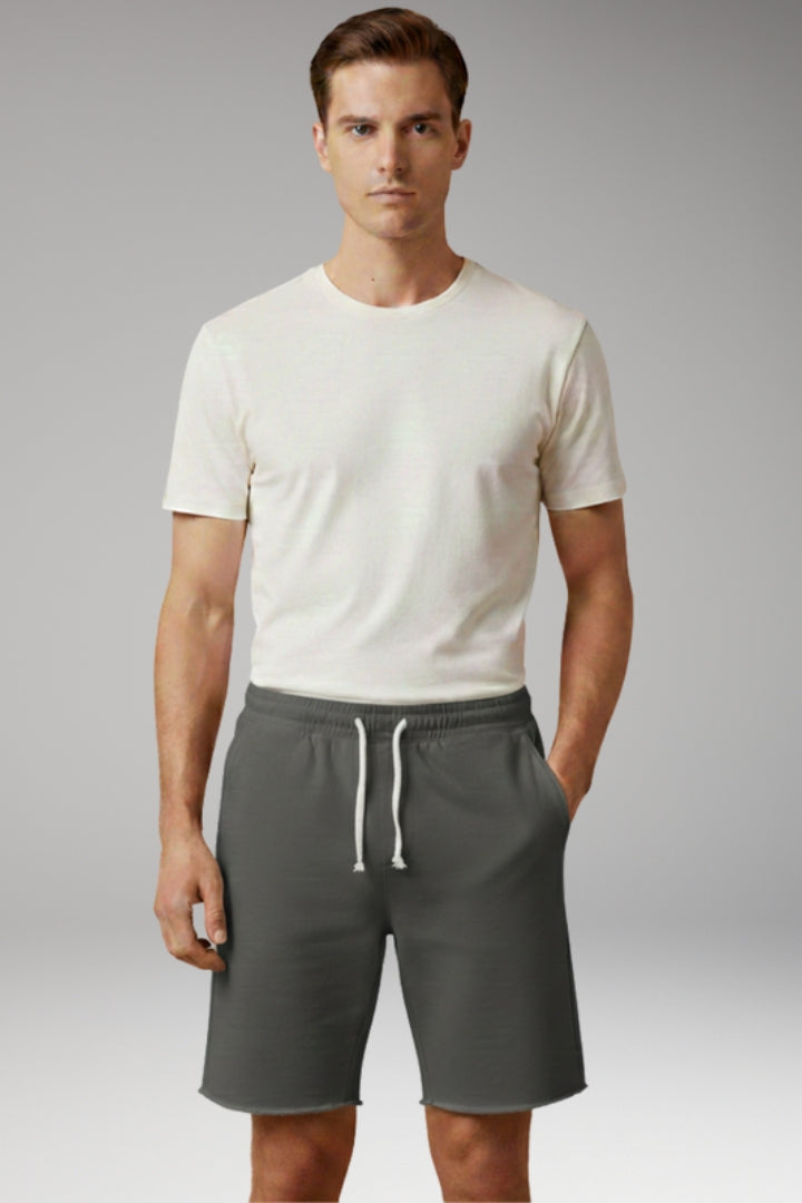 Men's Summer Shorts with Elastic Waistband and Drawstring