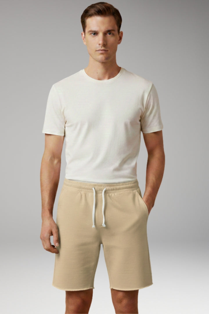 Men's Summer Shorts with Elastic Waistband and Drawstring
