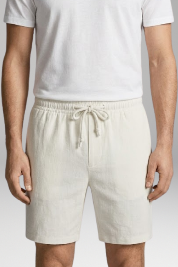 Men's Summer Shorts with Elastic Waistband and Drawstring