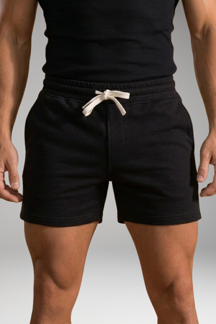 Men's Summer Shorts with Elastic Waistband and Drawstring