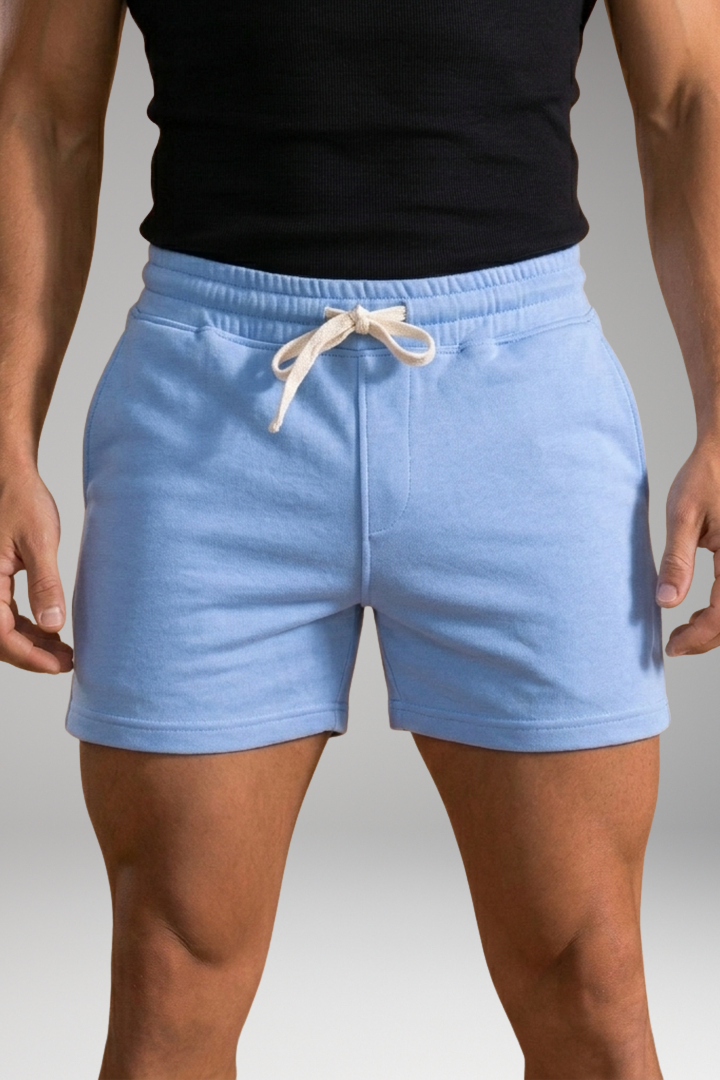 Men's Summer Shorts with Elastic Waistband and Drawstring
