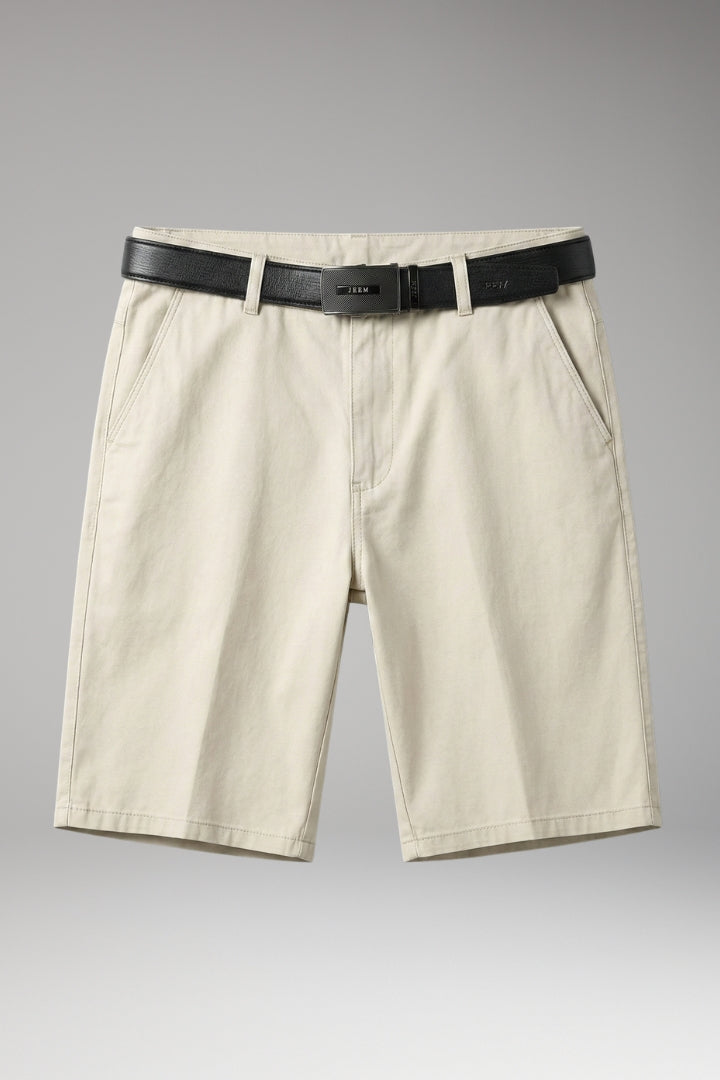 Men's Summer Shorts with Zip Closure and Slim Fit