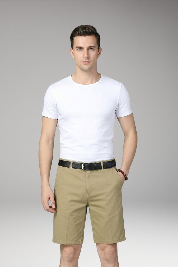 Men's Summer Shorts with Zip Closure and Slim Fit