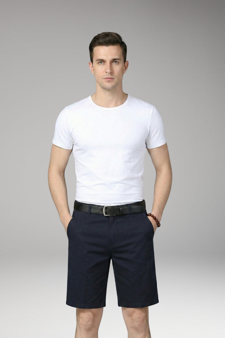 Men's Summer Shorts with Zip Closure and Slim Fit