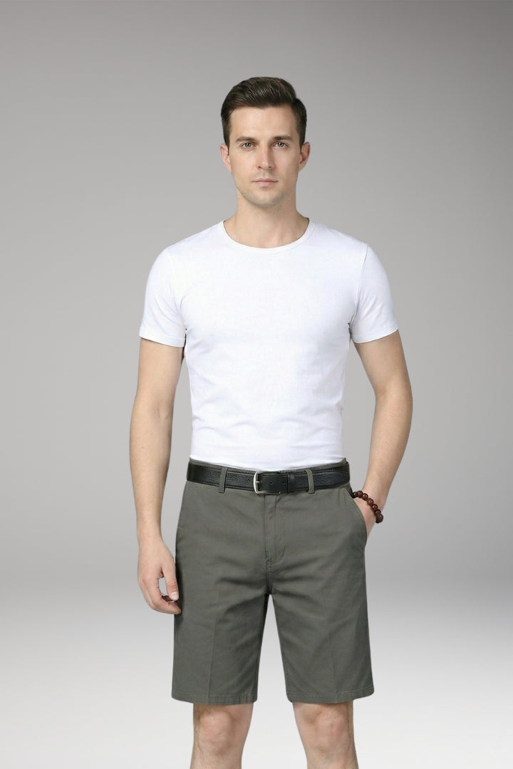 Men's Summer Shorts with Zip Closure and Slim Fit