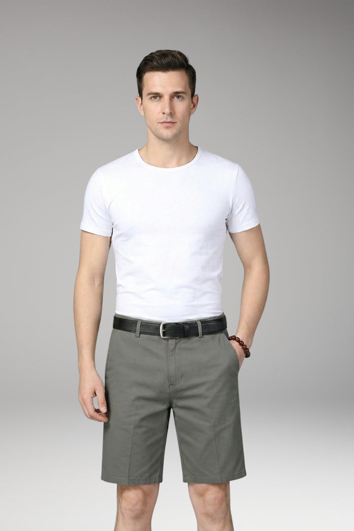 Men's Summer Shorts with Zip Closure and Slim Fit