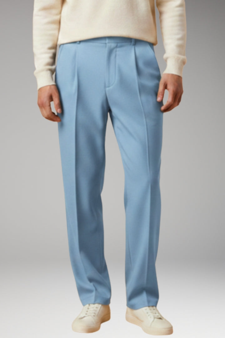 Men’s Summer Trousers with Wide-Leg and Elastic Waistband