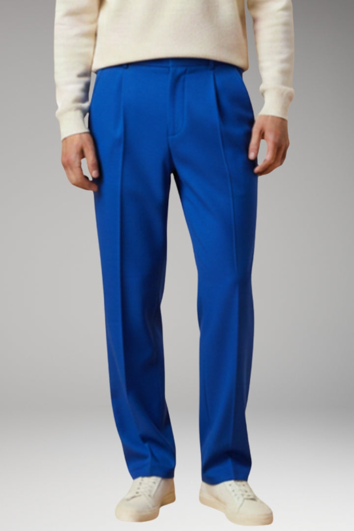 Men’s Summer Trousers with Wide-Leg and Elastic Waistband