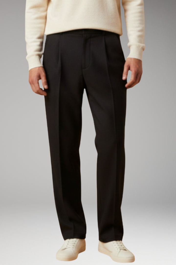 Men’s Summer Trousers with Wide-Leg and Elastic Waistband