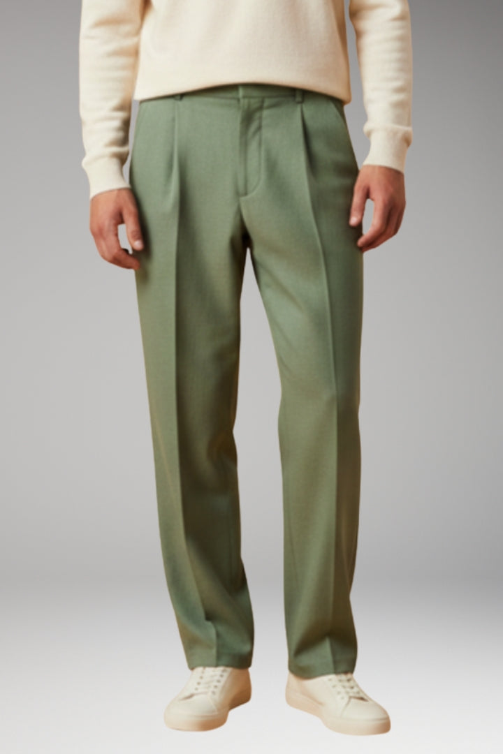 Men’s Summer Trousers with Wide-Leg and Elastic Waistband